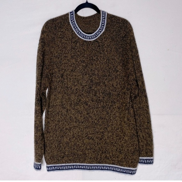 Brown Soft Alpaca Knit Crew Neck Pullover Sweater S - Picture 11 of 11